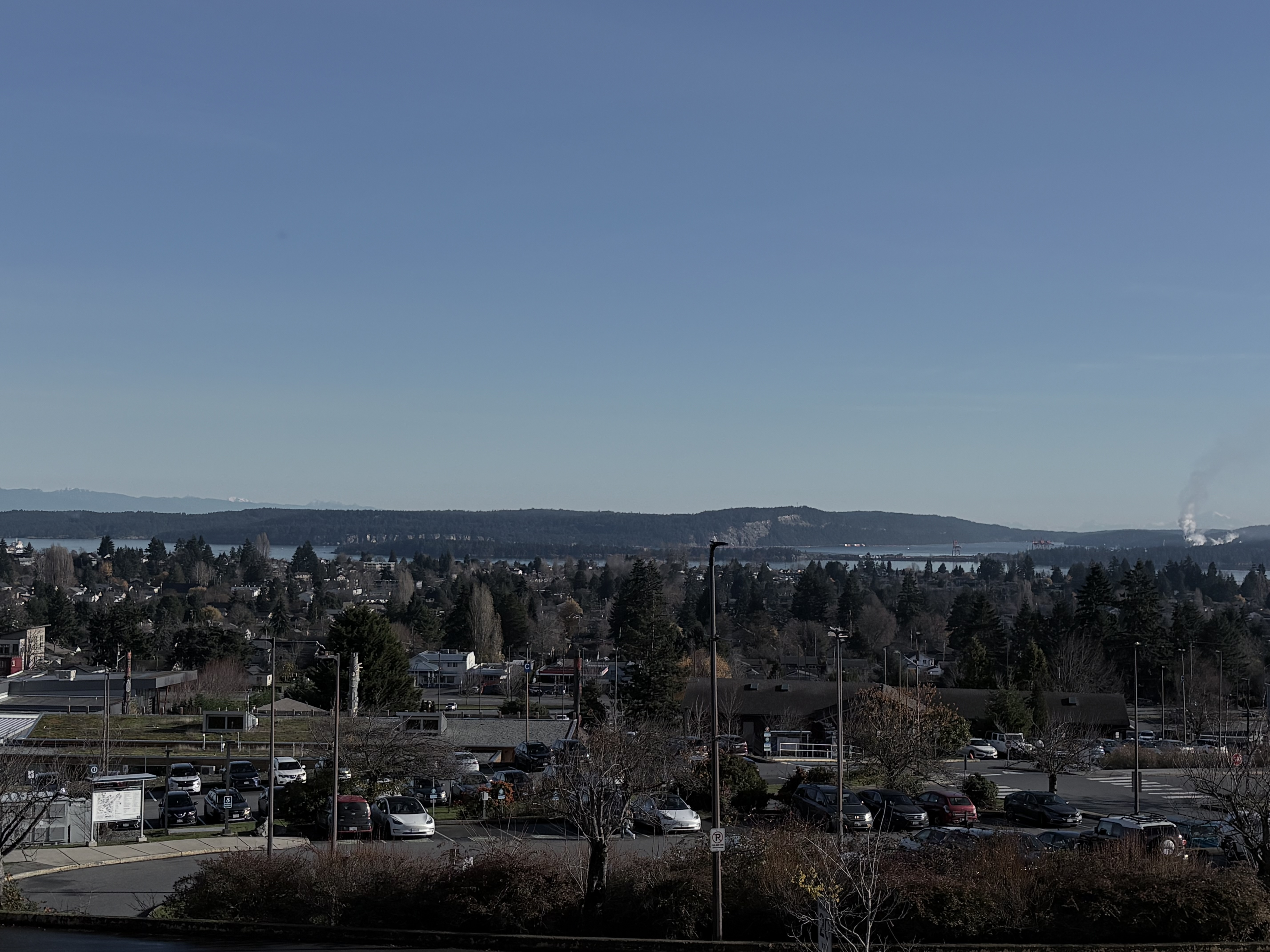 view of the parking lot of VIU