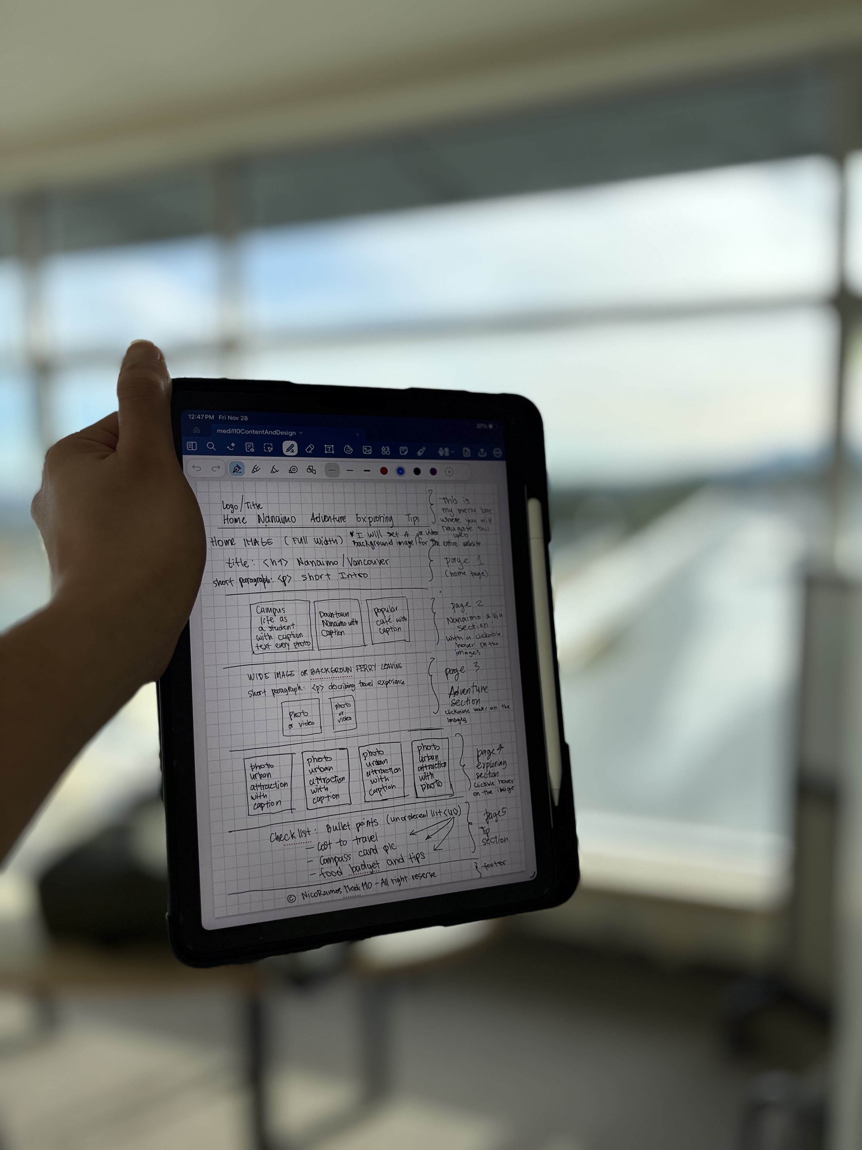 wire framing on my ipad